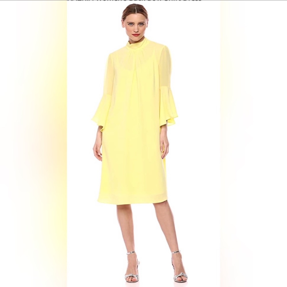 BCBGMAXAZRIA Back Bow Shift Dress Limelight